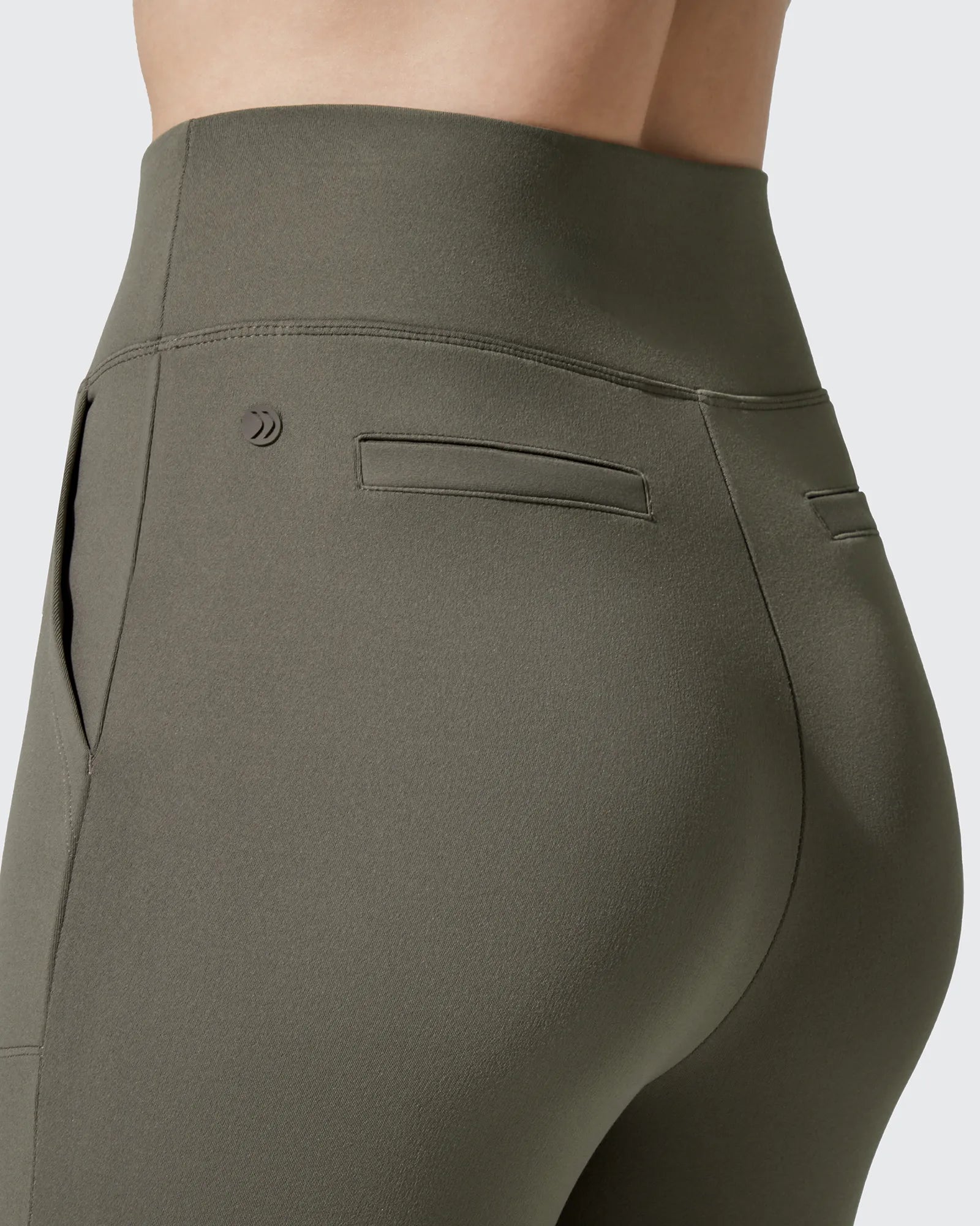 G4Free - Barefeel Fleece Lined Pockets Flare Yoga Pants -GF25A631EA-S