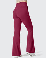 G4Free - Barefeel Fleece Lined Pockets Flare Yoga Pants -GF25A631EA-S