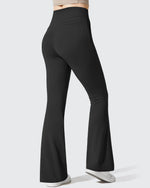 G4Free - Barefeel Fleece Lined Pockets Flare Yoga Pants -GF25A631EA-S