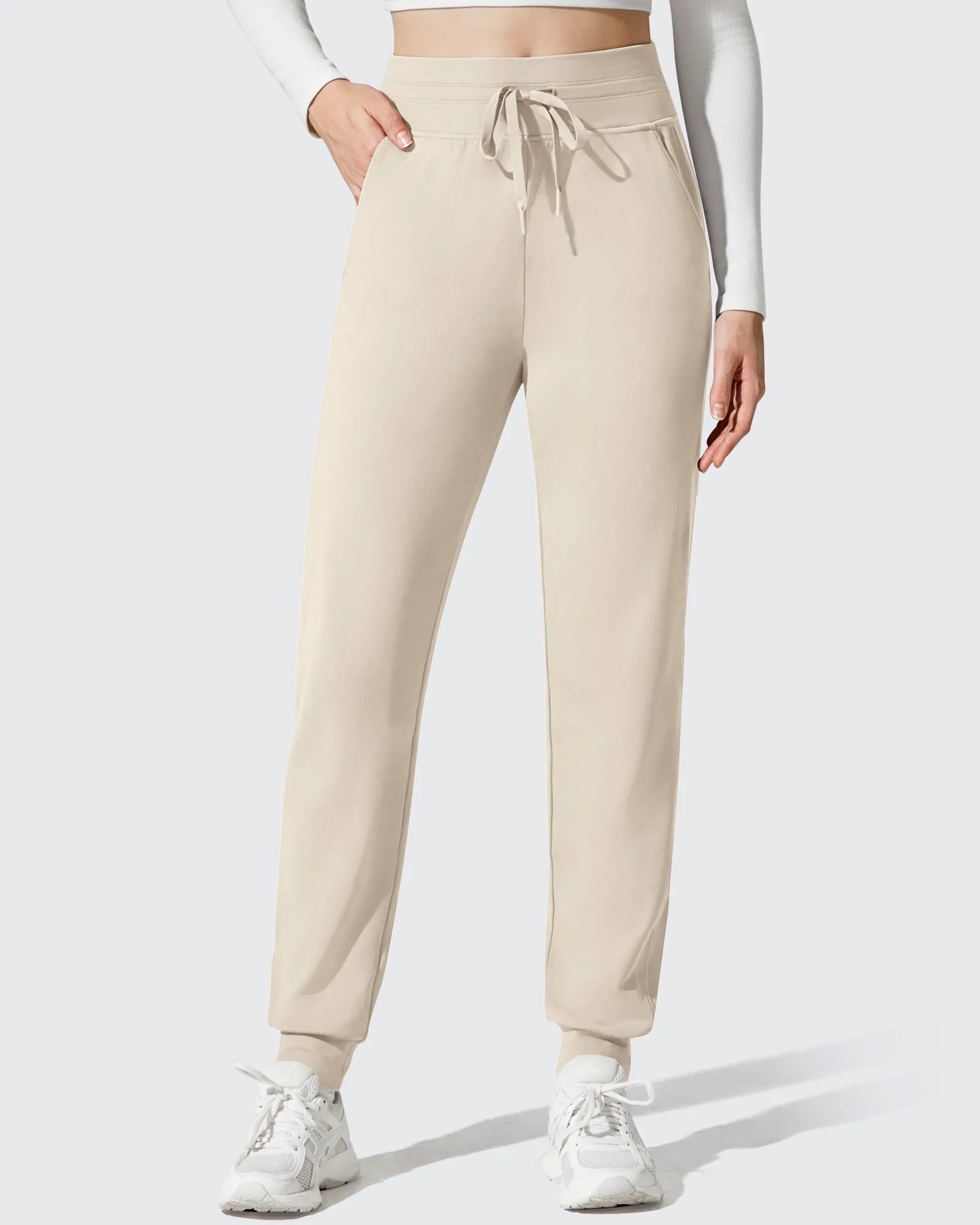 G4Free - Barefeel Fleece Lined Tapered Leg Drawstring Joggers -GF25D716AA-S