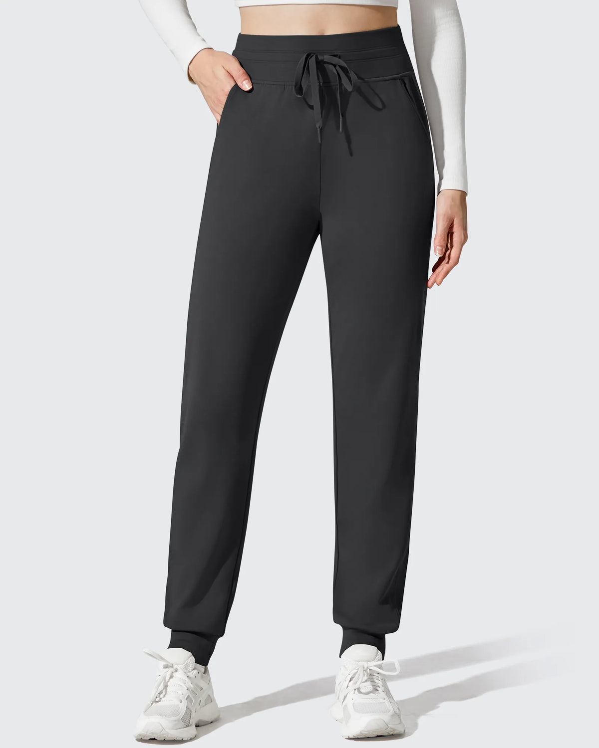 G4Free - Barefeel Fleece Lined Tapered Leg Drawstring Joggers -GF25D716AA-S