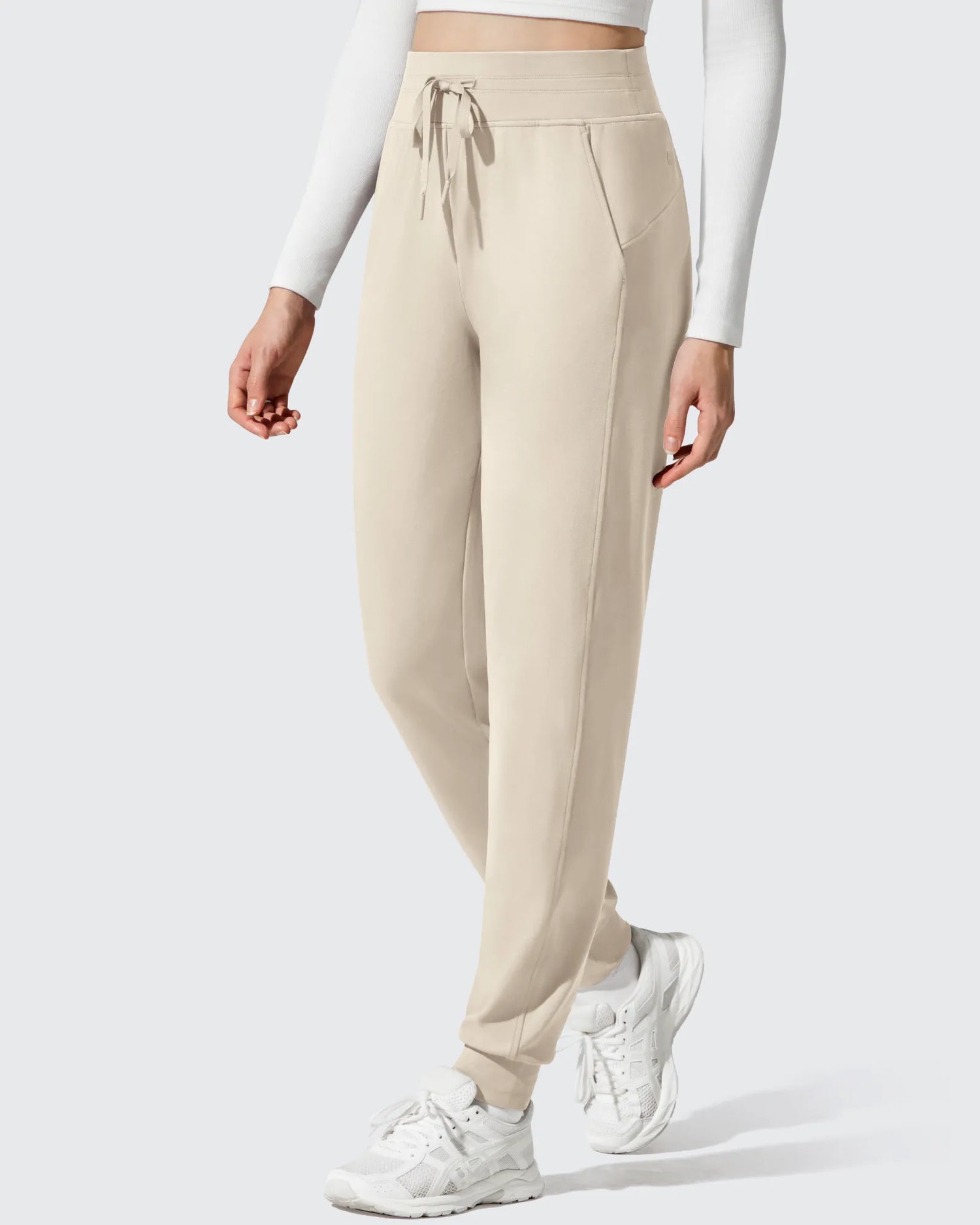 G4Free - Barefeel Fleece Lined Tapered Leg Drawstring Joggers -GF25D716AA-S