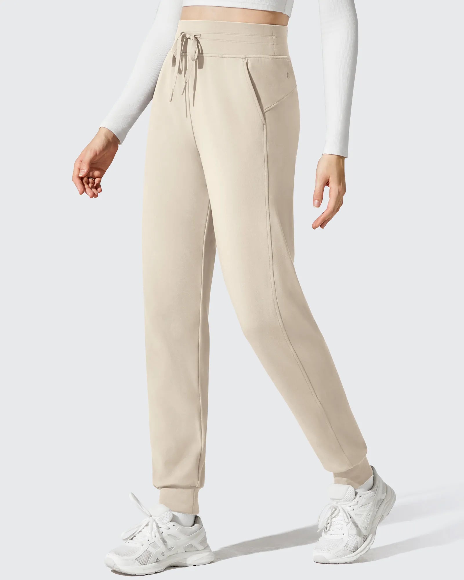 G4Free - Barefeel Fleece Lined Tapered Leg Drawstring Joggers -GF25D716AA-S