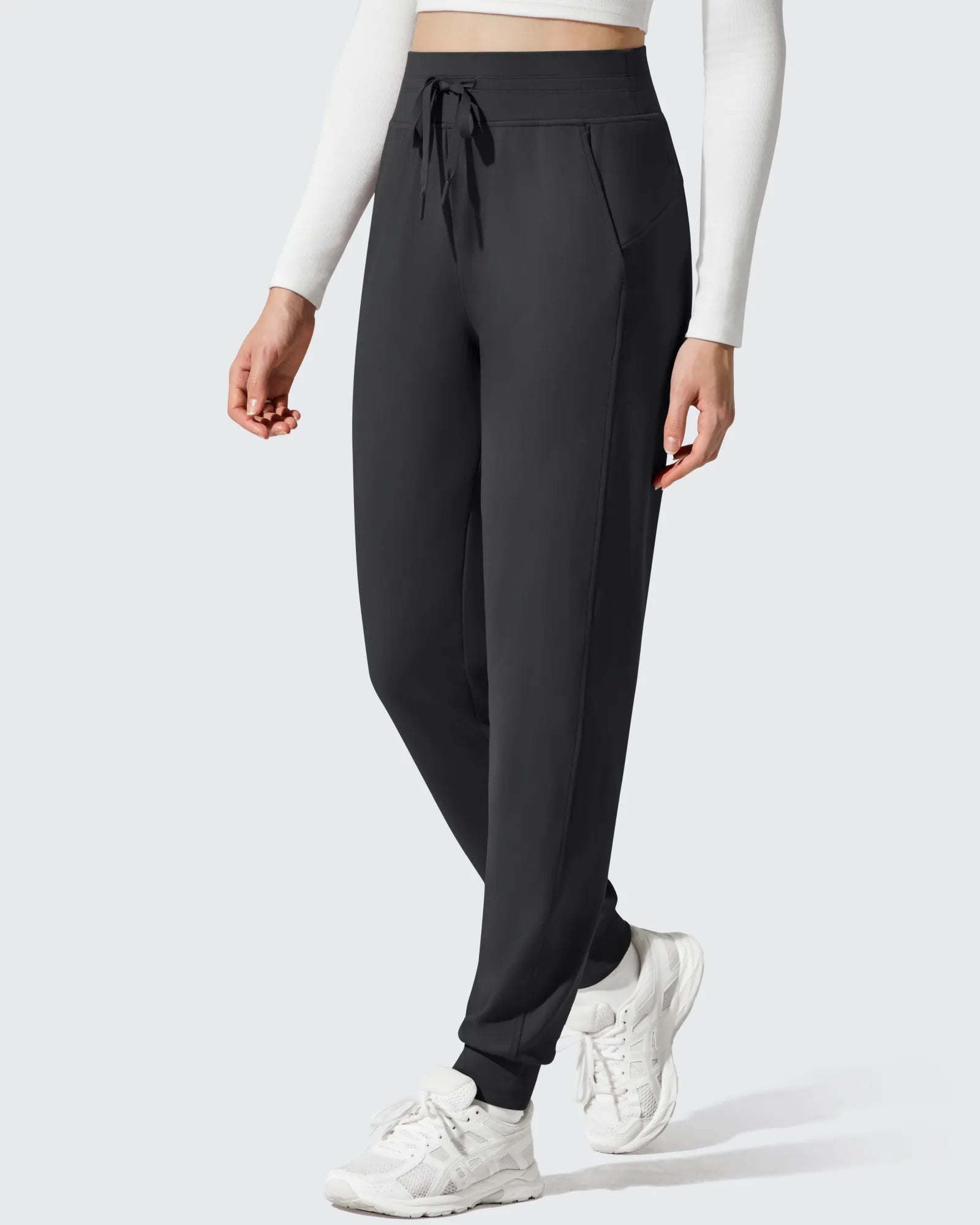 G4Free - Barefeel Fleece Lined Tapered Leg Drawstring Joggers -GF25D716AA-S