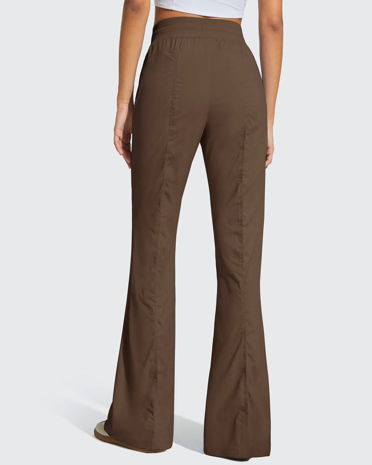 G4Free - Breezeline Flare Pockets High Waist Drawstring Leggings -GF25A666AA-S
