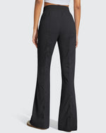 G4Free - Breezeline Flare Pockets High Waist Drawstring Leggings -GF25A666AA-S