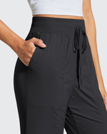 G4Free - Breezeline Flare Pockets High Waist Drawstring Leggings -GF25A666AA-S