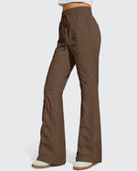 G4Free - Breezeline Flare Pockets High Waist Drawstring Leggings -GF25A666BA-S