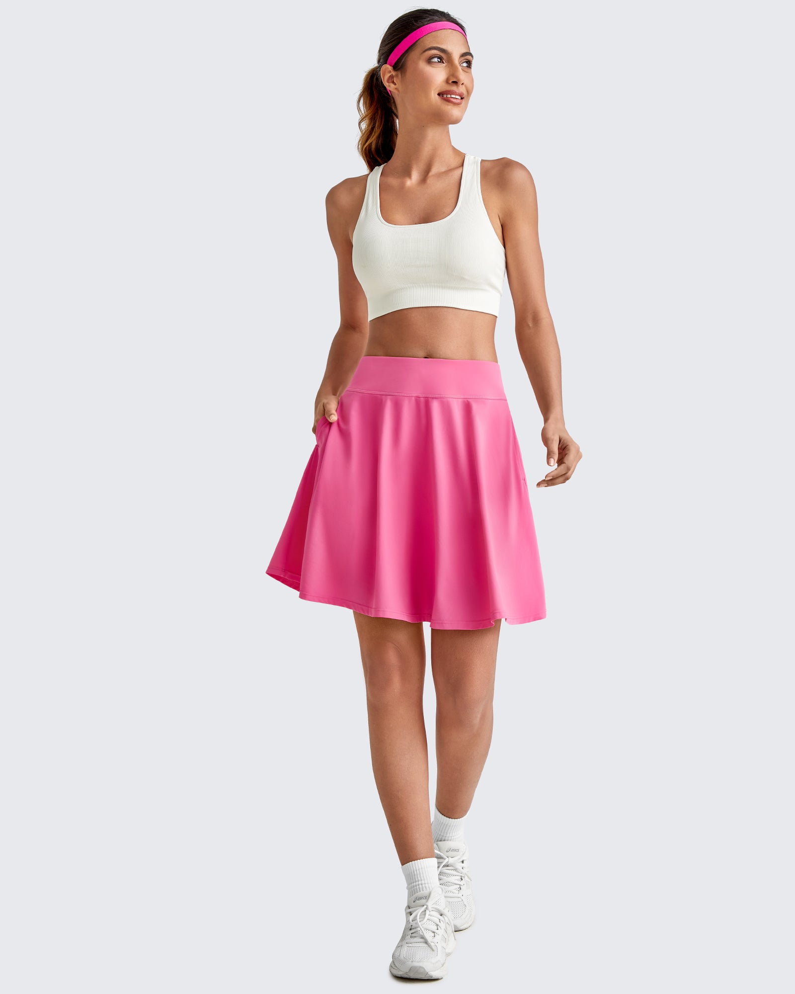 G4Free - Built-in Shorts Knee Length Tennis Skirts 20" -GF25H432AA-S