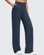 G4Free - Business Front Pleats Wide Leg Fleece Lined Pants -GF25J619AA-S