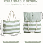 G4Free - Canvas Waterproof Sandproof Large Beach Tote Bags -TN25B597A