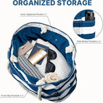 G4Free - Canvas Waterproof Sandproof Large Beach Tote Bags -TN25B597A