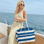 G4Free - Canvas Waterproof Sandproof Large Beach Tote Bags -TN25B597A