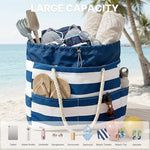 G4Free - Canvas Waterproof Sandproof Large Beach Tote Bags -TN25B597A