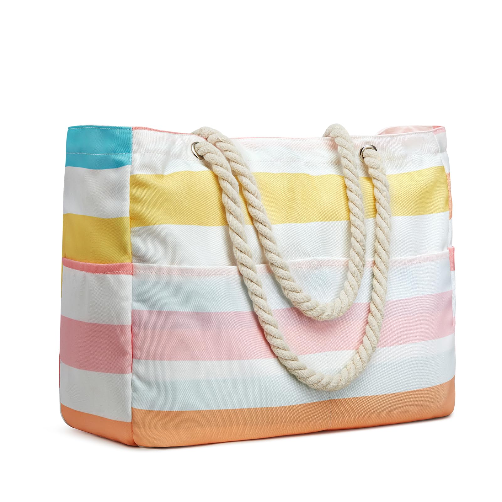 G4Free - Canvas Waterproof Sandproof Large Beach Tote Bags -TN25B597B