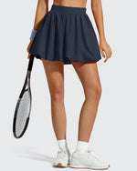 G4Free - Chillwhisp Bubble Ruffled Hem Inner Shorts Tennis Skirts 14'' -GF26H796D019F-XS