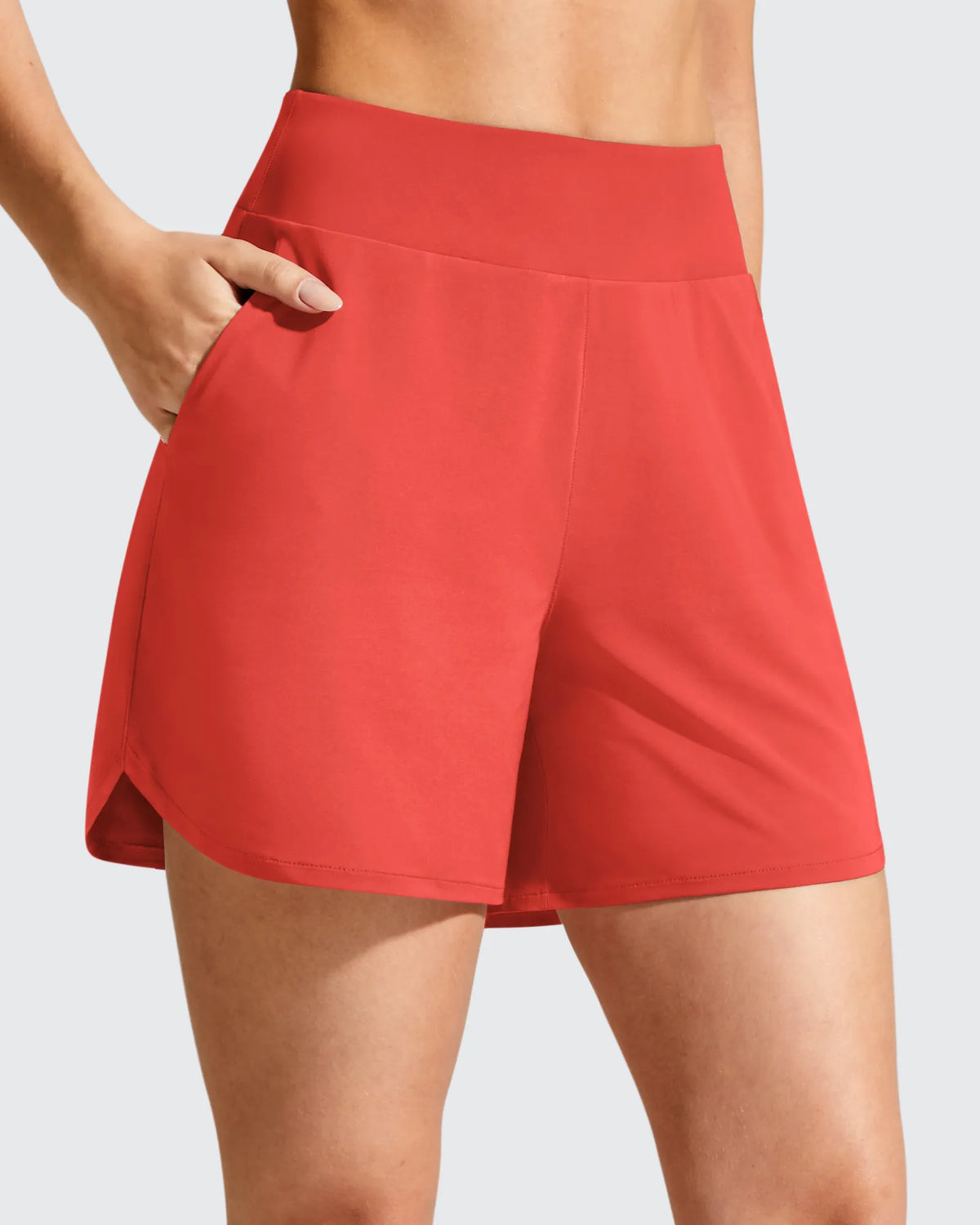 G4Free - Chillwhisp Built-in Brief Liner High Waist Athletic Shorts -GF26E710AA-S