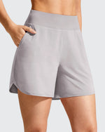 G4Free - Chillwhisp Built-in Brief Liner High Waist Athletic Shorts -GF26E710AA-S