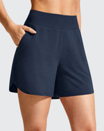 G4Free - Chillwhisp Built-in Brief Liner High Waist Athletic Shorts -GF26E710AA-S