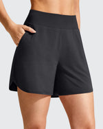 G4Free - Chillwhisp Built-in Brief Liner High Waist Athletic Shorts -GF26E710AA-S