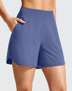 G4Free - Chillwhisp Built-in Brief Liner High Waist Athletic Shorts -GF26E710AA-S