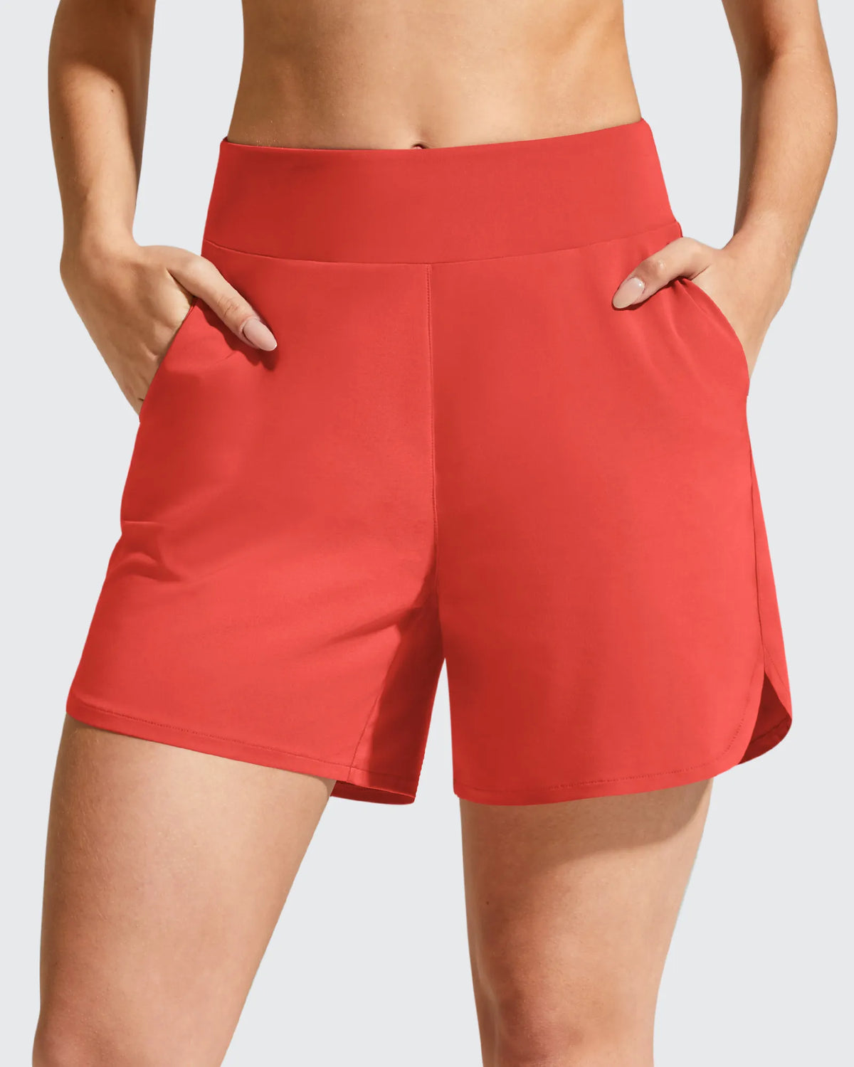 G4Free - Chillwhisp Built-in Brief Liner High Waist Athletic Shorts -GF26E710AA-S