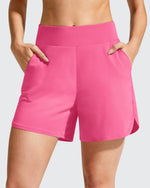 G4Free - Chillwhisp Built-in Brief Liner High Waist Athletic Shorts -GF26E710AA-S