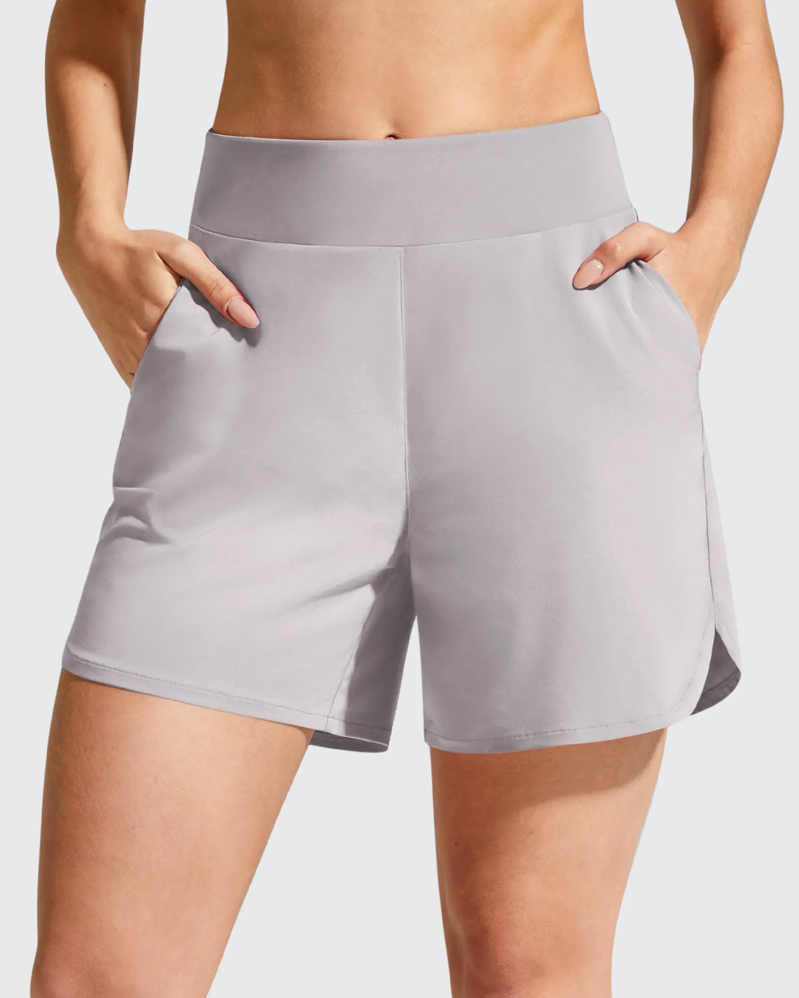 G4Free - Chillwhisp Built-in Brief Liner High Waist Athletic Shorts -GF26E710AA-S