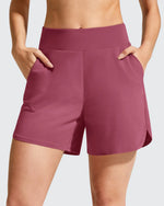 G4Free - Chillwhisp Built-in Brief Liner High Waist Athletic Shorts -GF26E710AA-S
