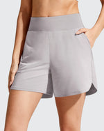 G4Free - Chillwhisp Built-in Brief Liner High Waist Athletic Shorts -GF26E710AA-S