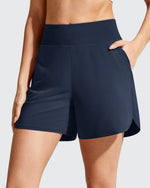 G4Free - Chillwhisp Built-in Brief Liner High Waist Athletic Shorts -GF26E710AA-S