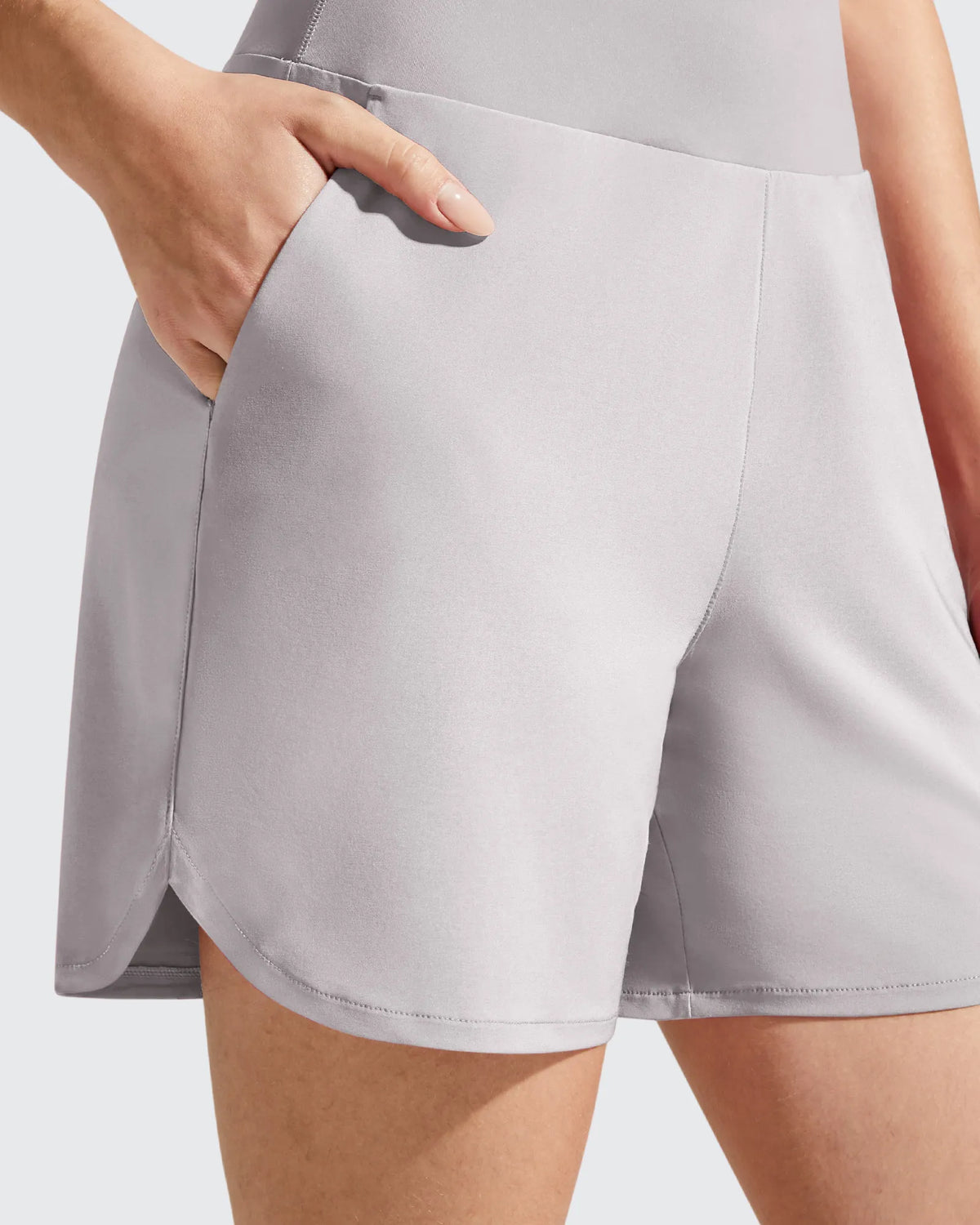G4Free - Chillwhisp Built-in Brief Liner High Waist Athletic Shorts -GF26E710BA-S