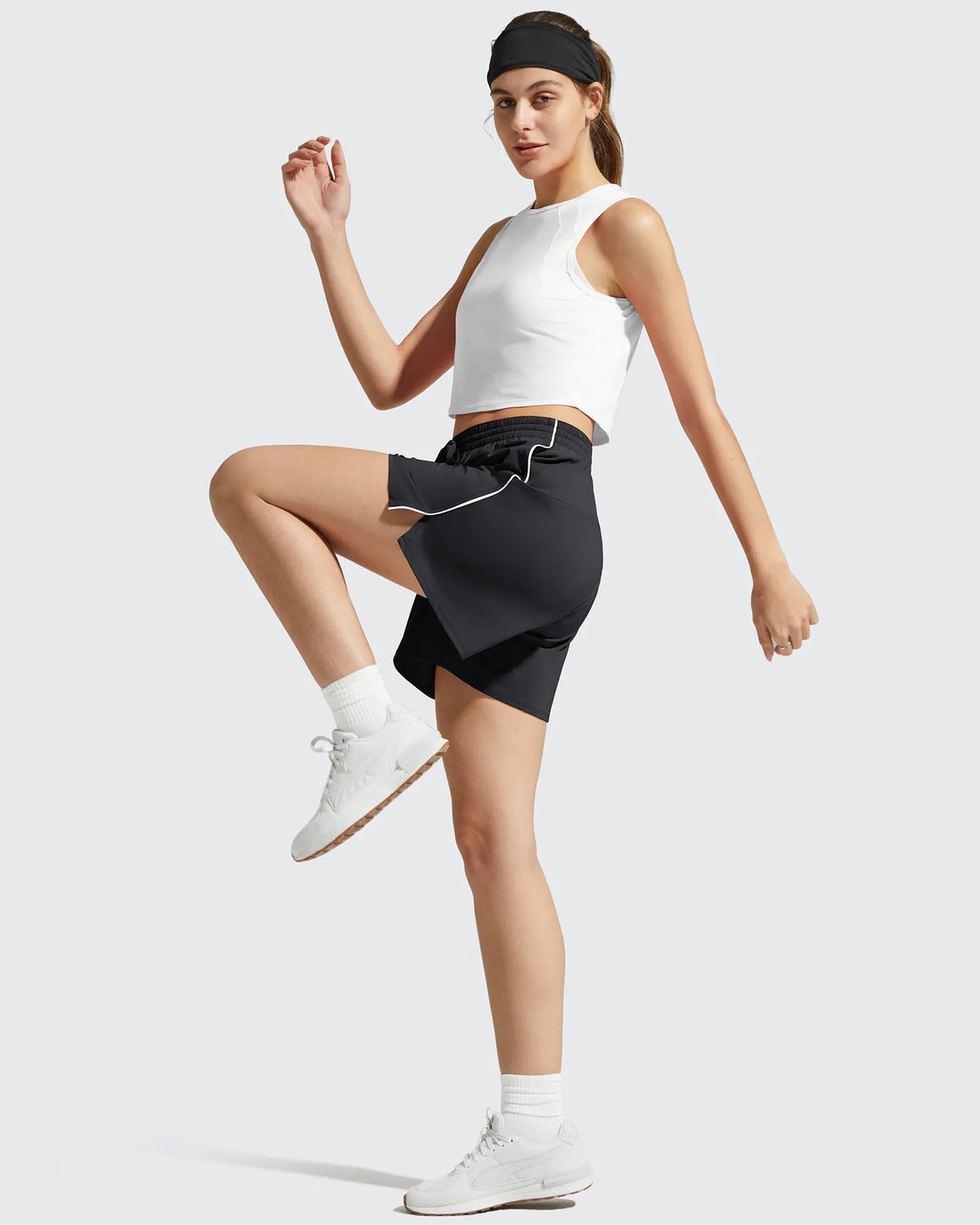 G4Free - Chillwhisp Built-in Shorts Split Running Shorts 3'' -GF26E646A001F-XS