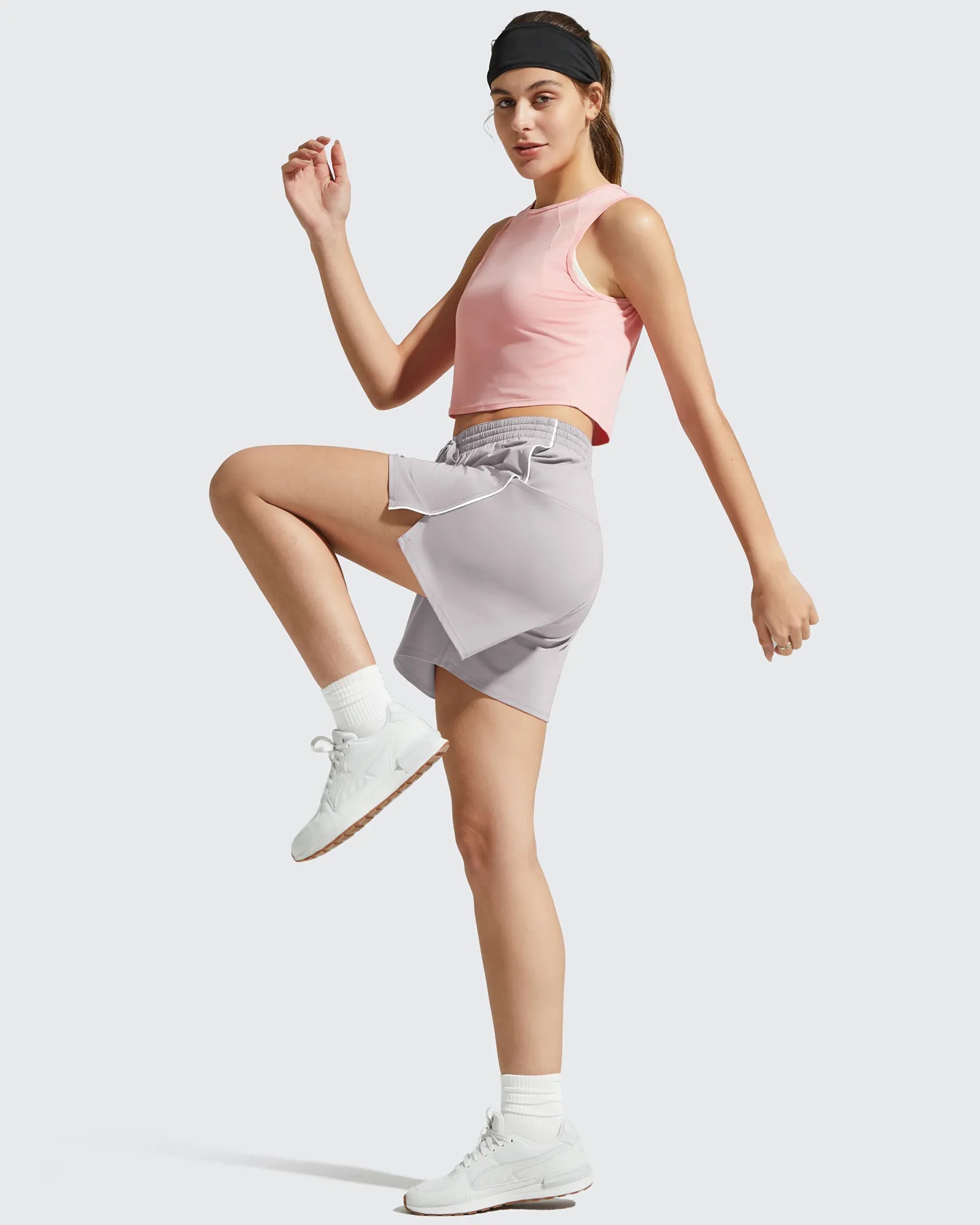 G4Free - Chillwhisp Built-in Shorts Split Running Shorts 3'' -GF26E646A001F-XS