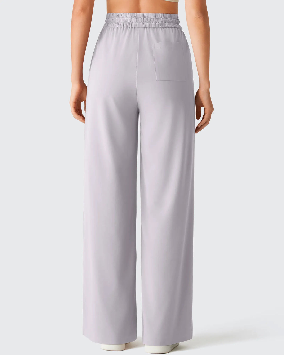 G4Free - Chillwhisp Drawstring Side Slit Flowy Palazzo Wide Leg Pants -GF26J855A001A-S