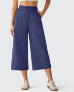 G4Free - Chillwhisp Elastic Waist Flowy Wide Leg Capri Pants 20'' -GF26J866D019A-S