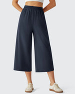 G4Free - Chillwhisp Elastic Waist Flowy Wide Leg Capri Pants 20'' -GF26J866D019A-S