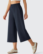 G4Free - Chillwhisp Elastic Waist Flowy Wide Leg Capri Pants 20'' -GF26J866D019A-S