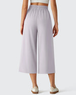 G4Free - Chillwhisp Elastic Waist Flowy Wide Leg Capri Pants 20'' -GF26J866D019A-S
