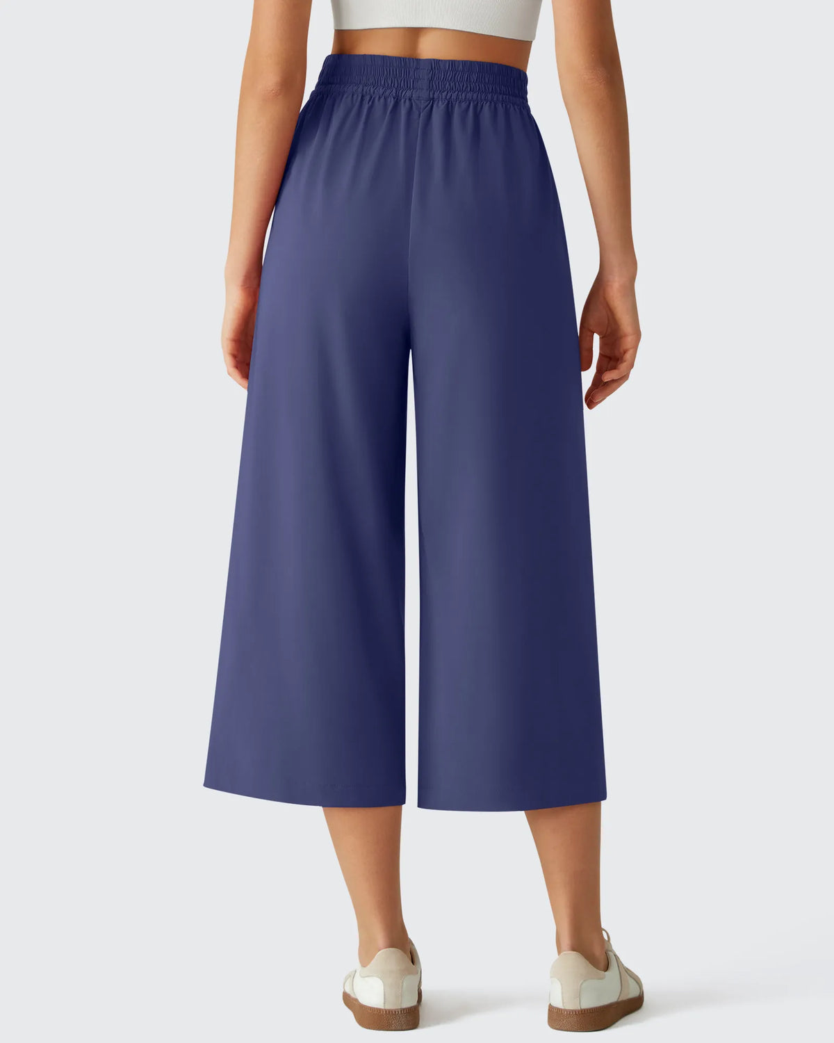 G4Free - Chillwhisp Elastic Waist Flowy Wide Leg Capri Pants 20'' -GF26J866D019A-S