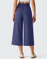 G4Free - Chillwhisp Elastic Waist Flowy Wide Leg Capri Pants 20'' -GF26J866D019A-S