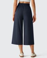 G4Free - Chillwhisp Elastic Waist Flowy Wide Leg Capri Pants 20'' -GF26J866D019A-S