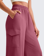 G4Free - Chillwhisp High Waisted Wide Leg Cargo Pants -GF25J437AA-S