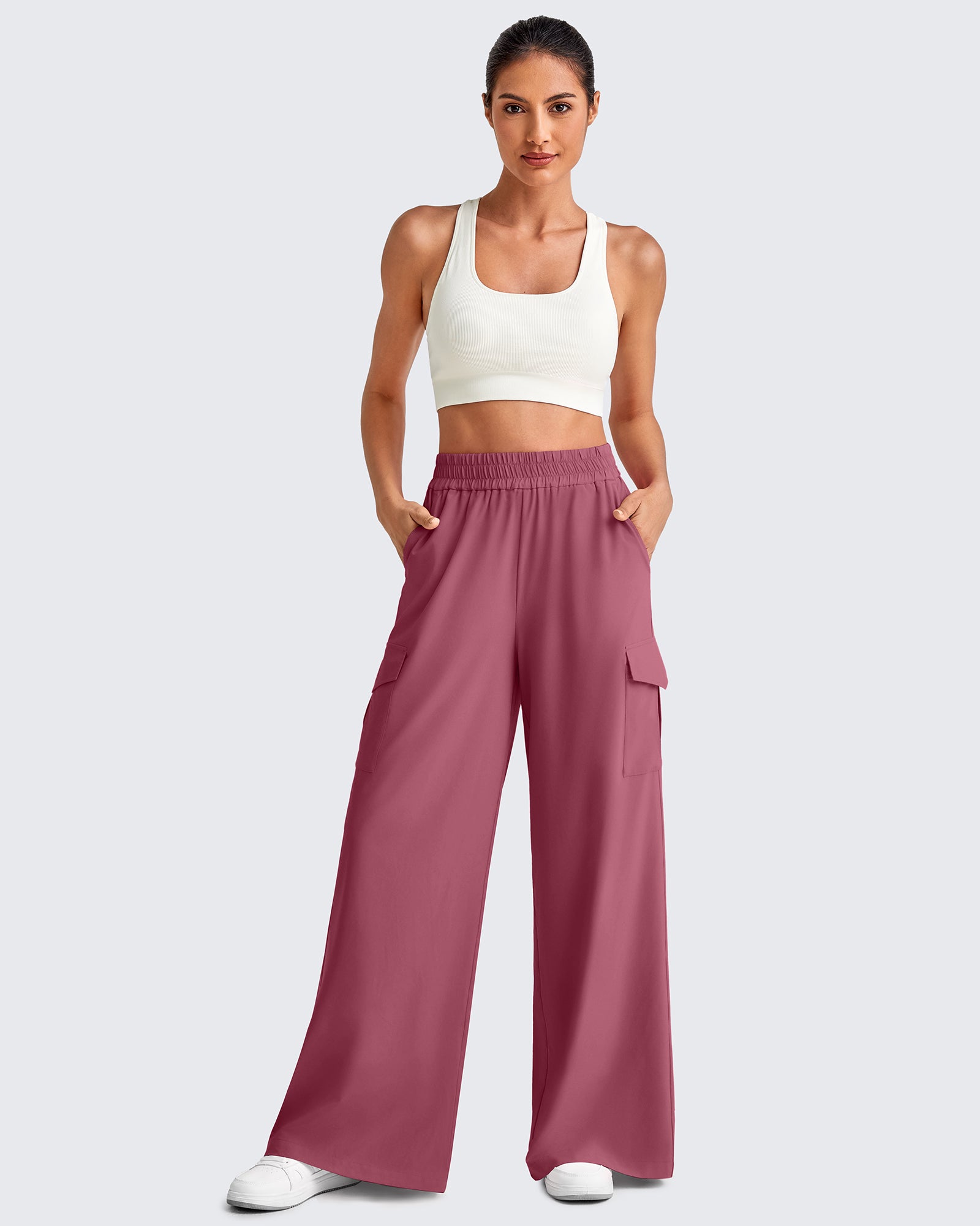 G4Free - Chillwhisp High Waisted Wide Leg Cargo Pants -GF25J437AA-S