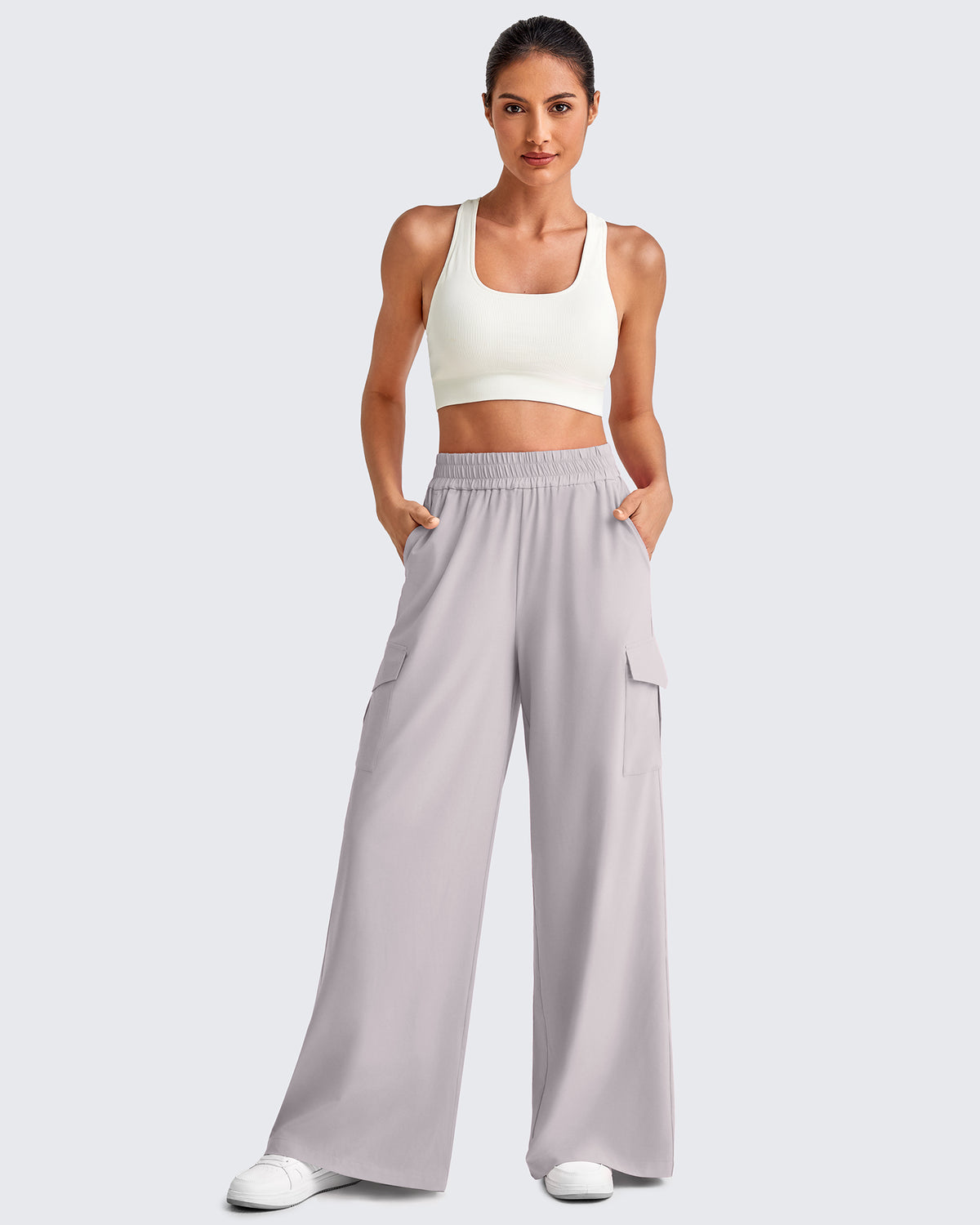 G4Free - Chillwhisp High Waisted Wide Leg Cargo Pants -GF25J437AA-S