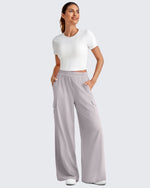 G4Free - Chillwhisp High Waisted Wide Leg Cargo Pants -GF25J437AA-S