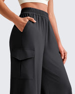 G4Free - Chillwhisp High Waisted Wide Leg Cargo Pants -GF25J437AA-S