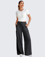G4Free - Chillwhisp High Waisted Wide Leg Cargo Pants -GF25J437AA-S