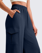 G4Free - Chillwhisp High Waisted Wide Leg Cargo Pants -GF25J437AA-S