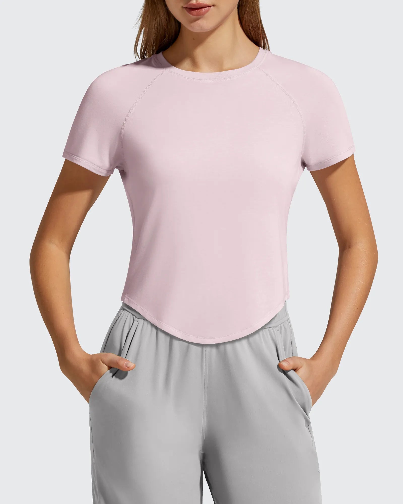 G4Free - Cropped Crewneck Relaxed Fit Short Sleeve Tops -GF26K885A001A-S